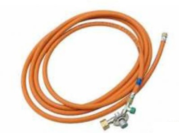 Preview: Standardbrenner S 45/400 mit 5 m Schlauch und 4 bar Regler Original GRÜN Propan-Brenner