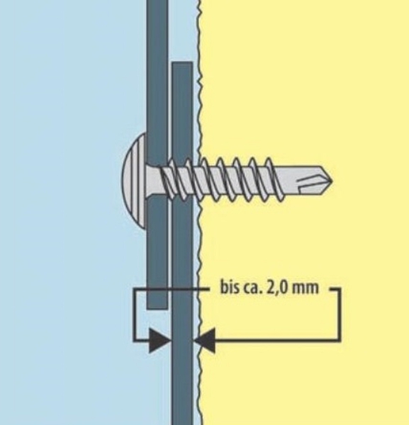 Profilverbinderschrauben 4,2x13 mm verzinkt